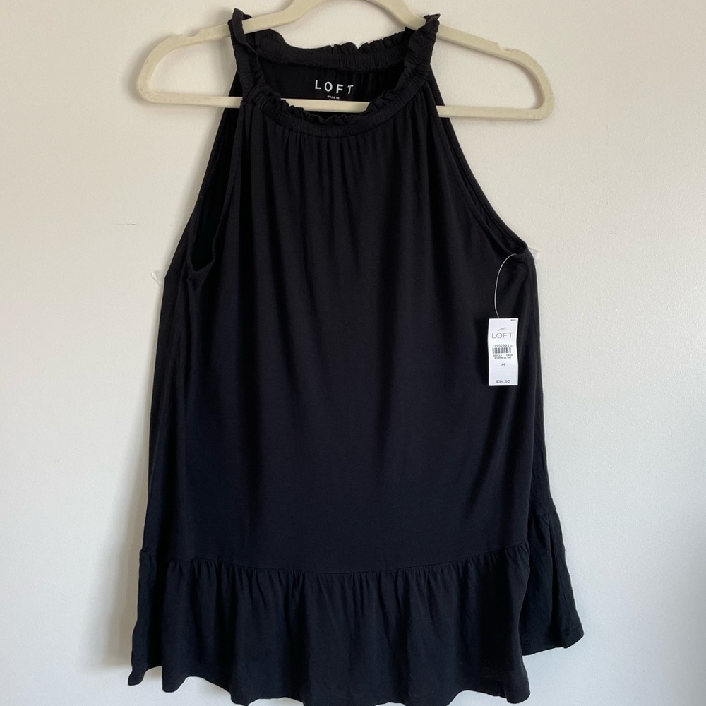 LOFT Peplum Black Tank top